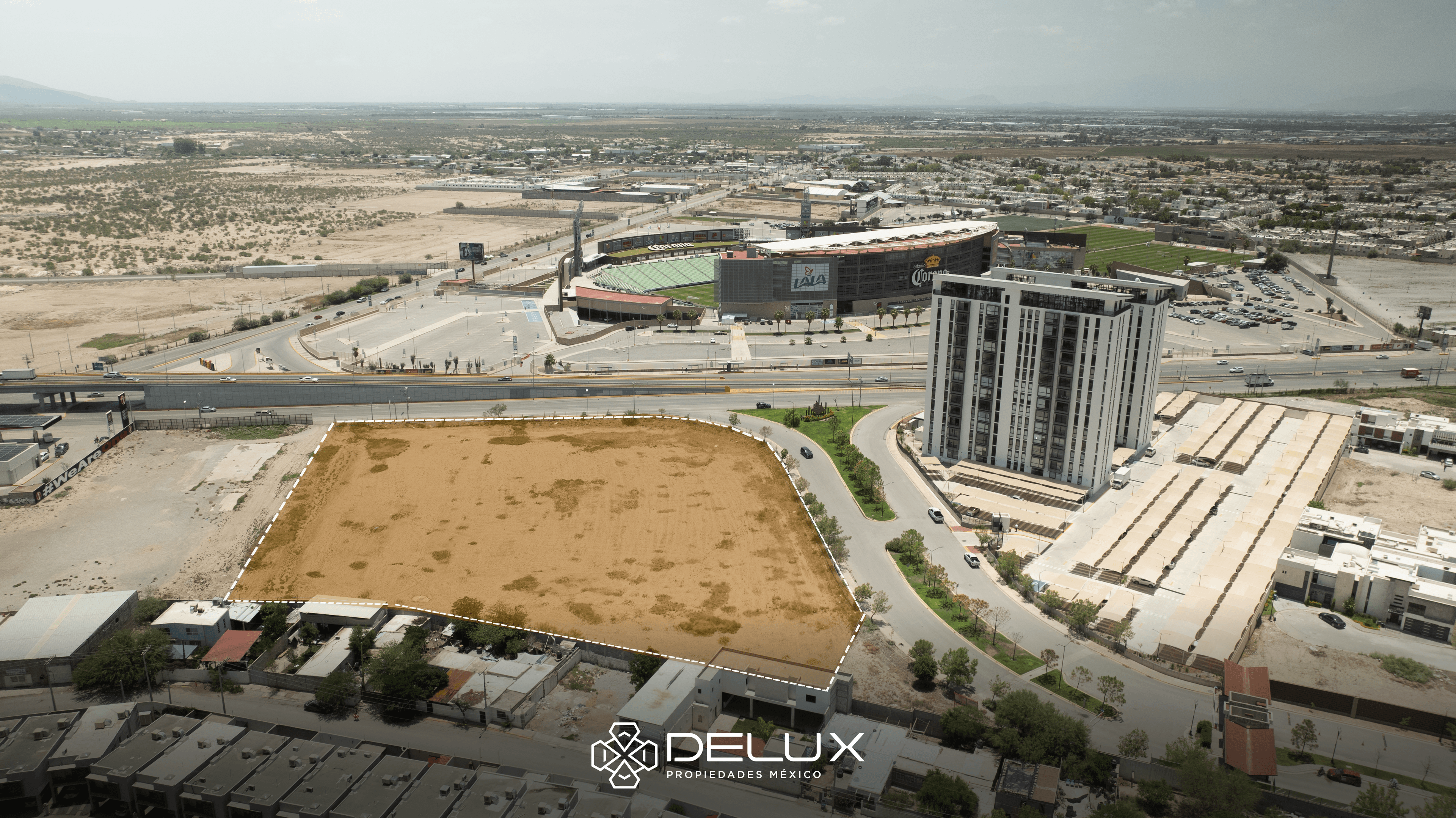 San Jose Land in front TSM stadium